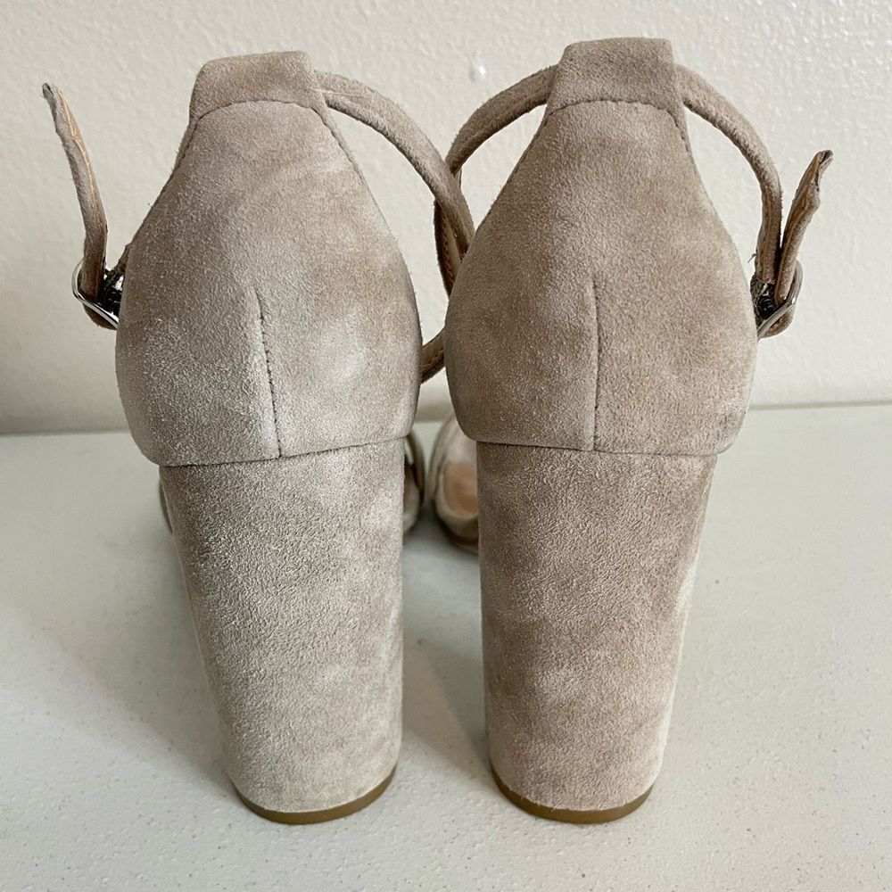 Steve Madden Carrson Blush Suede Heeled Sandals Size 10 - Picture 4 of 14
